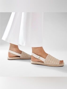 Michael Kors Tan and Cream Espadrille Flats